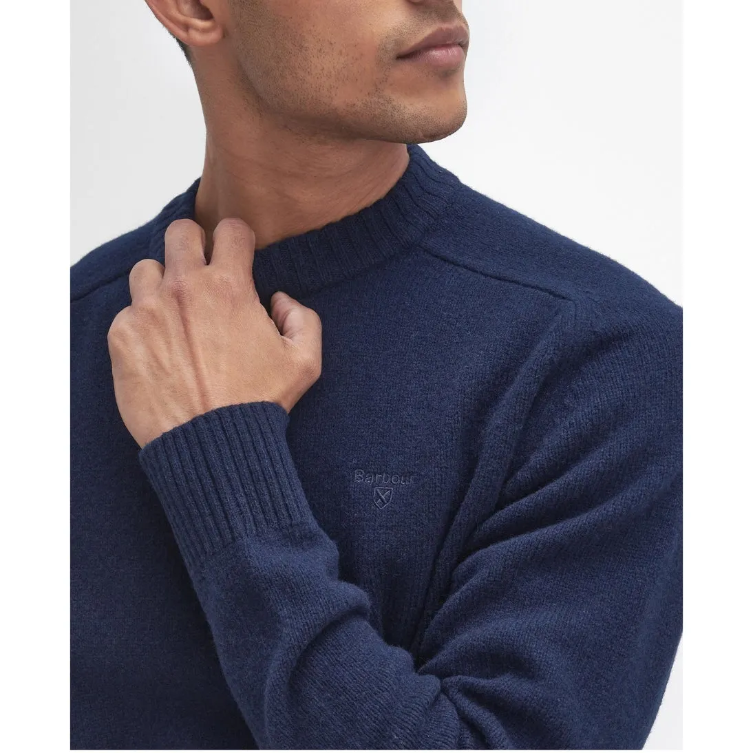 Barbour Grangetown Pure Wool Crew Neck Jumper MKN1584NY91 Navy