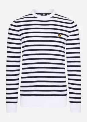 Breton stripe jumper - white