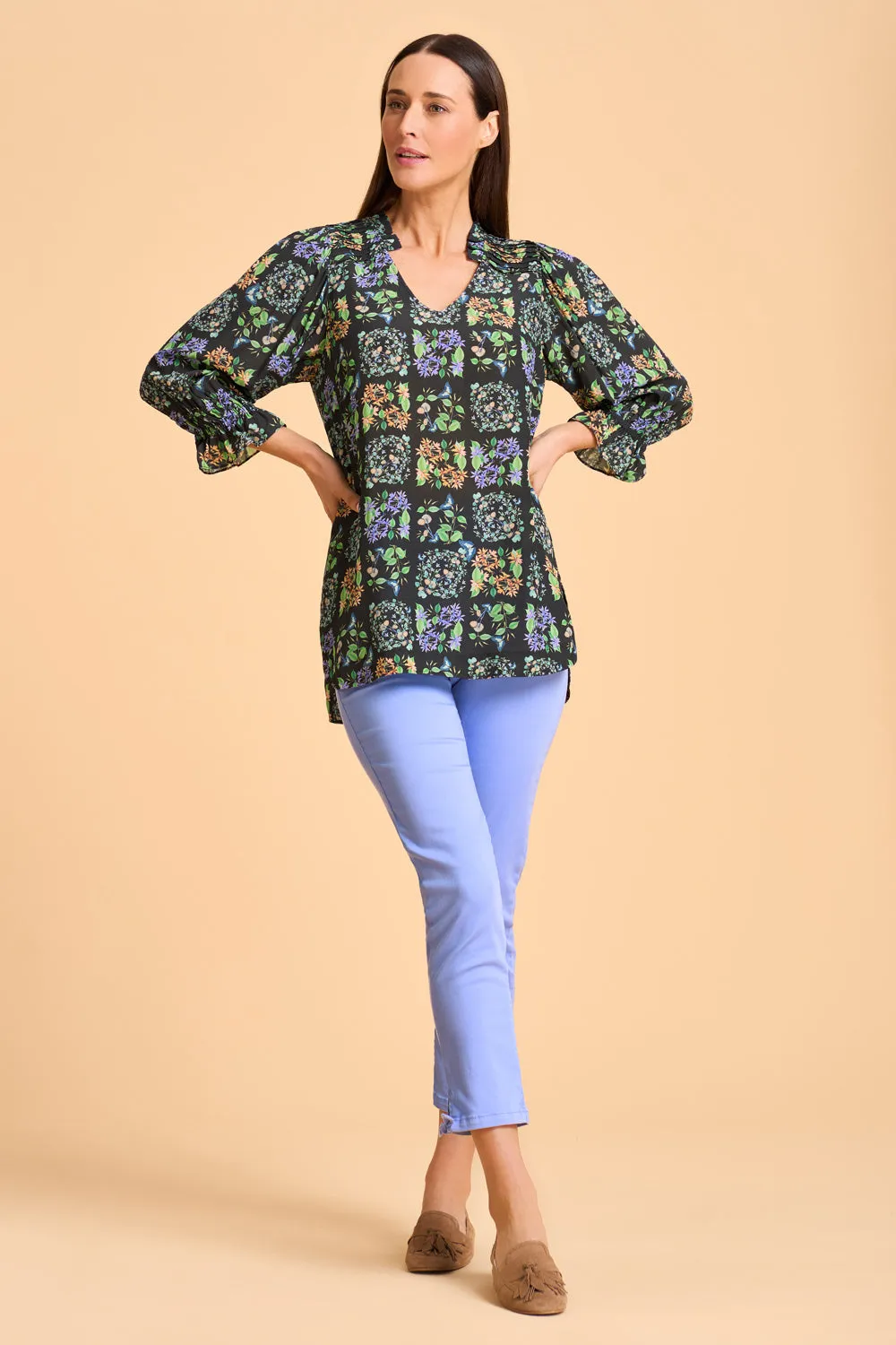 Printed Frill Detail Tunic