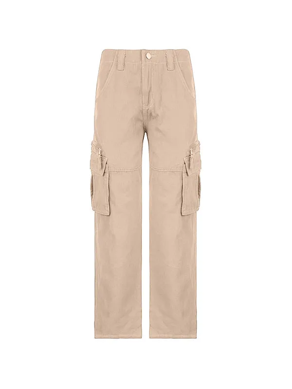 Washed Vintage Baggy Cargo Jeans